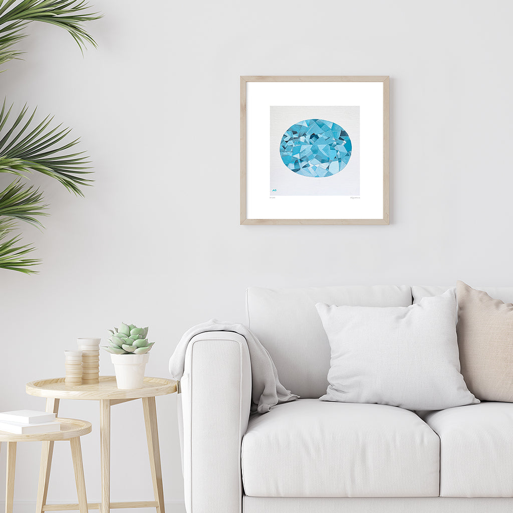 Aquamarine Jewel limited edition print by Amanda Gosse room