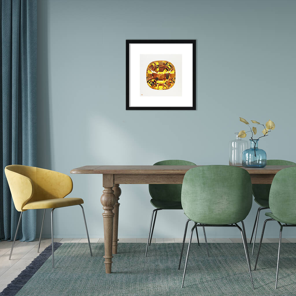 Yellow Topaz Gemstone by Amanda Gosse Giclée Fine Art Print