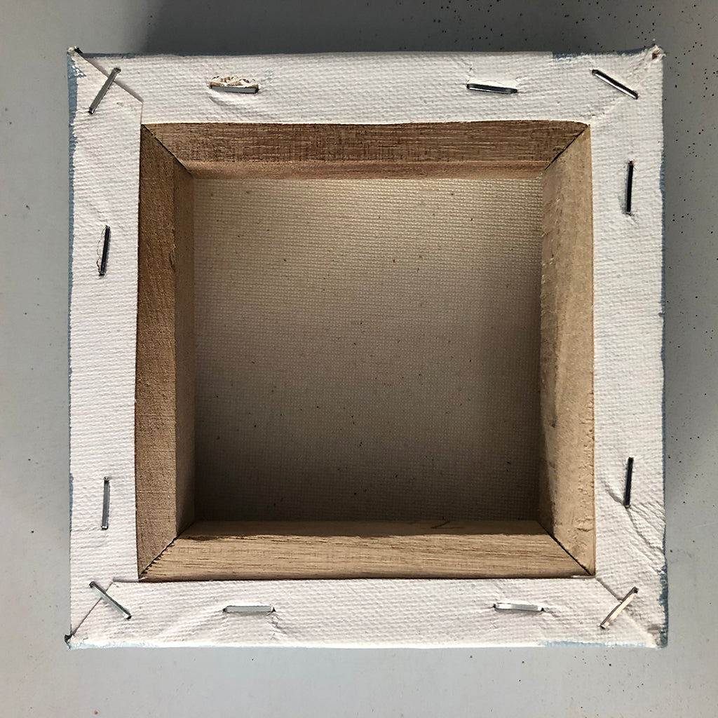 Reverse of Painting of a Red Apple by Amanda Gosse