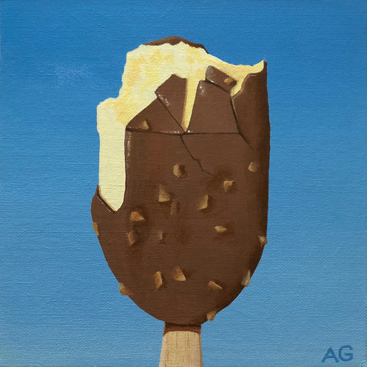 Chocolate Vanilla Feast Ice Cream Original  Acrylic Painting