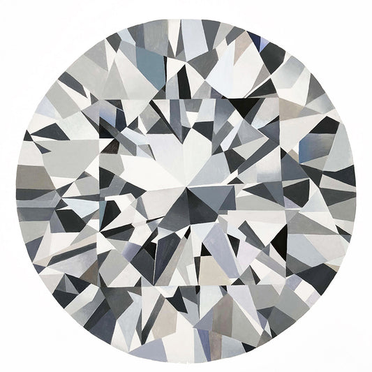 Brilliant cut diamond original painting by Amanda Gosse