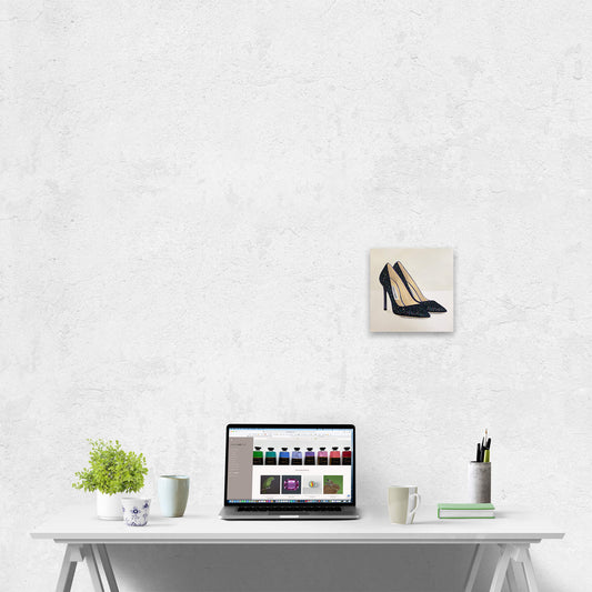 Artwork of shoes original acrylic on canvas artwork by Amanda Gosse