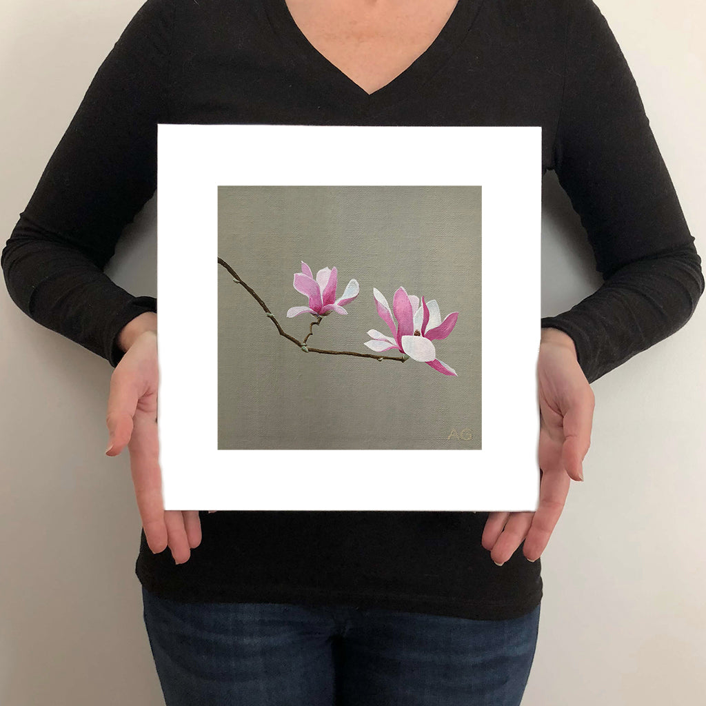 Fine art print Magnolia Flowers by Amanda Gosse artist size guide
