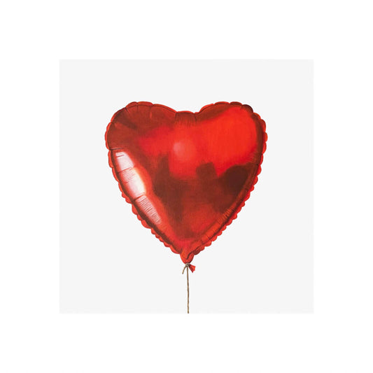 Never Let Me Go giclée fine art print of a heart shaped helium balloon by artist Amanda Gosse
