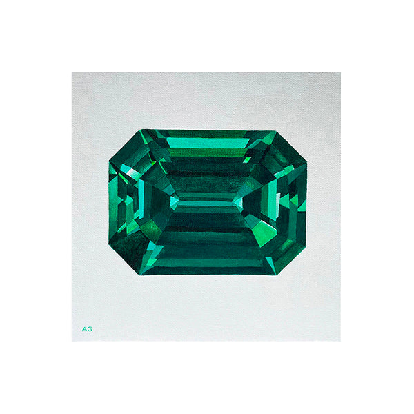 Fine art print of Emerald gemstone by Amanda Gosse artist