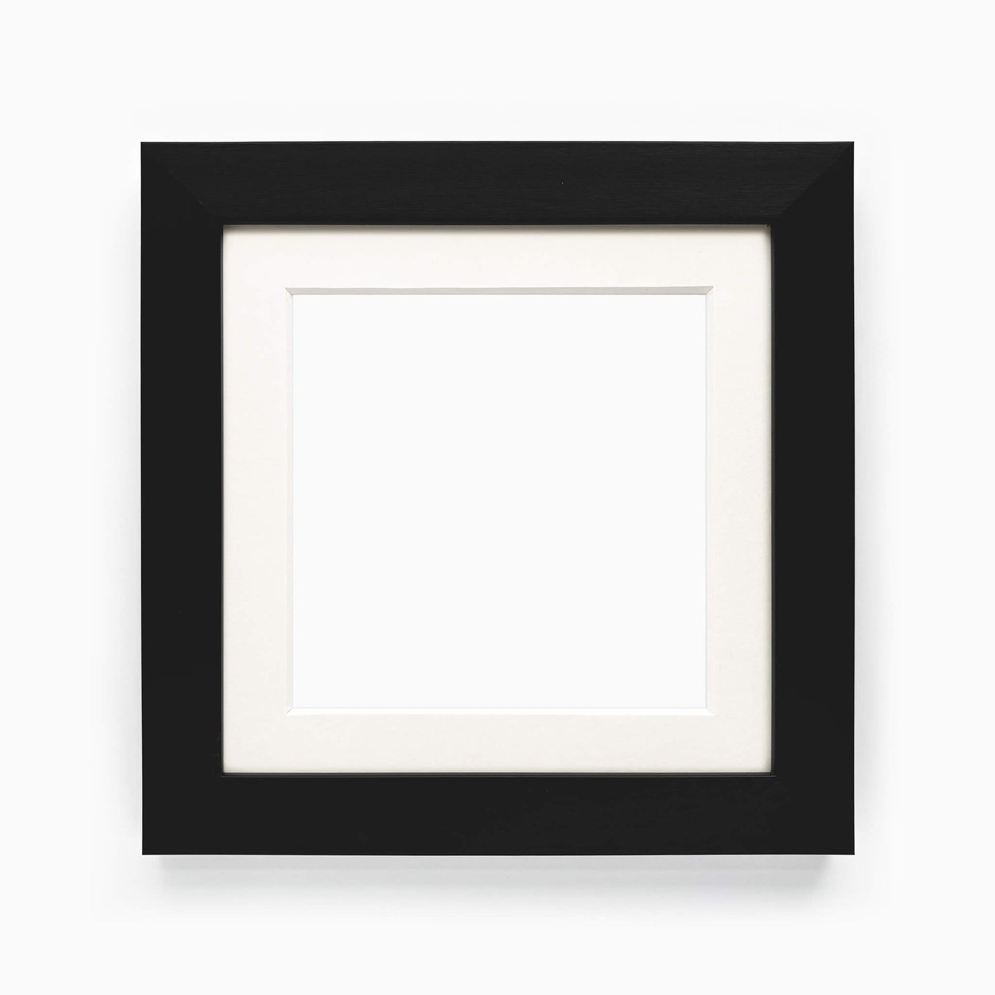Black picture frame on a white background