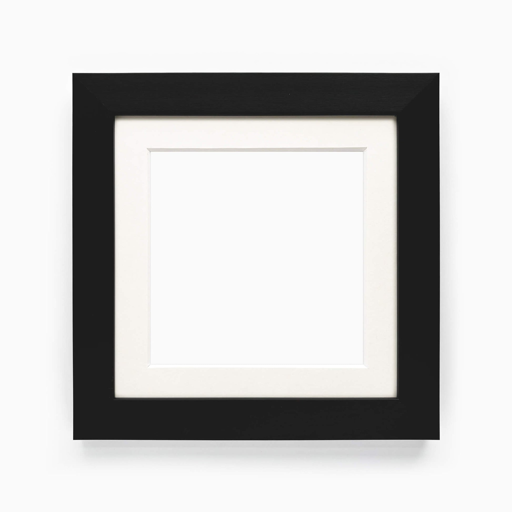 Black picture frame on a white background