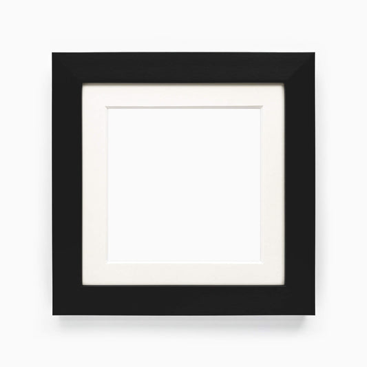 Black picture frame on a white background
