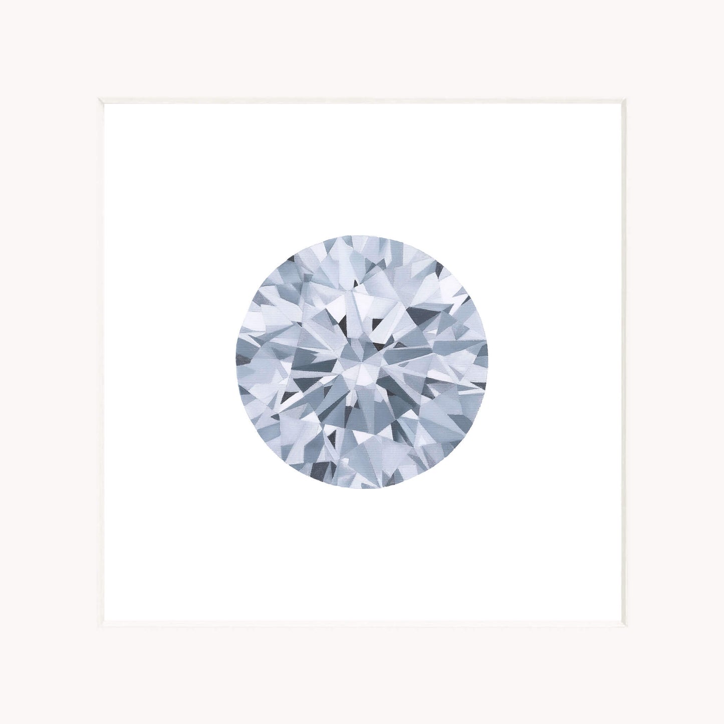 Round diamond on a white background