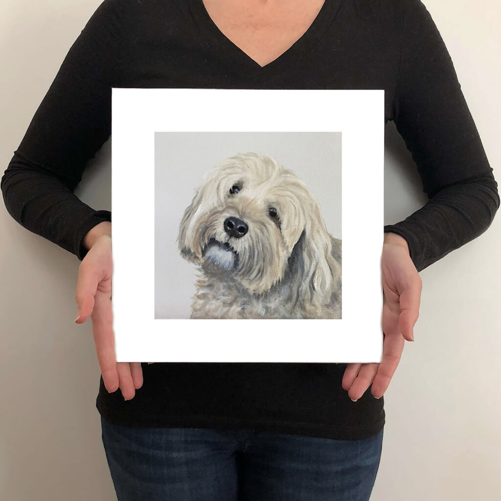 Tibetan Terrier Dog Giclée Fine Art Print by Amanda Gosse Size Guide