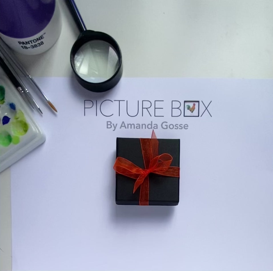 Video of Fox Picture Box miniature animal painting by Amanda Gosse