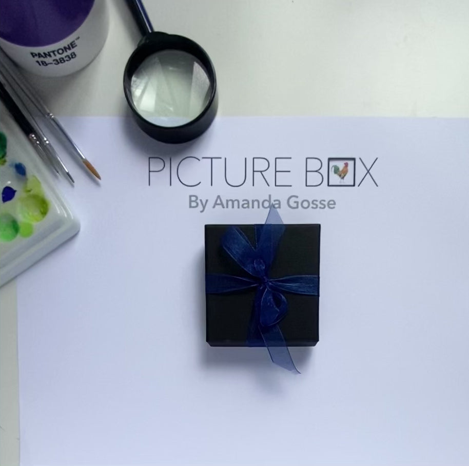 Video of a swallow flying Picture Box miniature bird painting by Amanda Gosse
