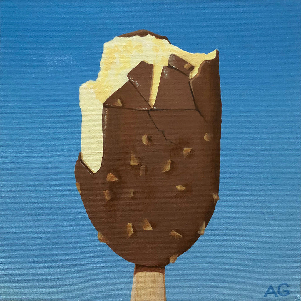 Chocolate Vanilla Feast Ice Cream Acrylic Original Painting