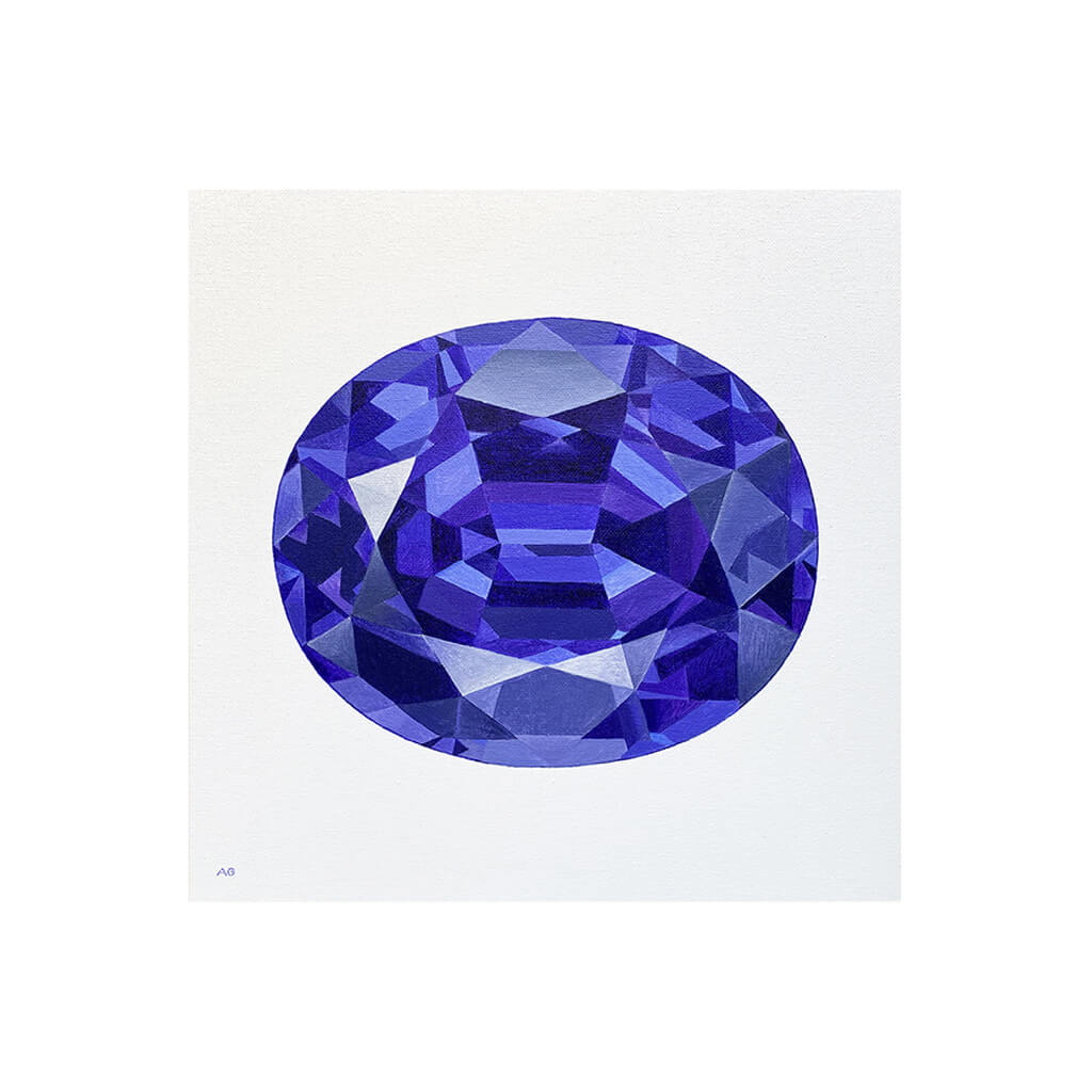Gallery grade fine art print of a tanzanite jewel by Amanda Gosse