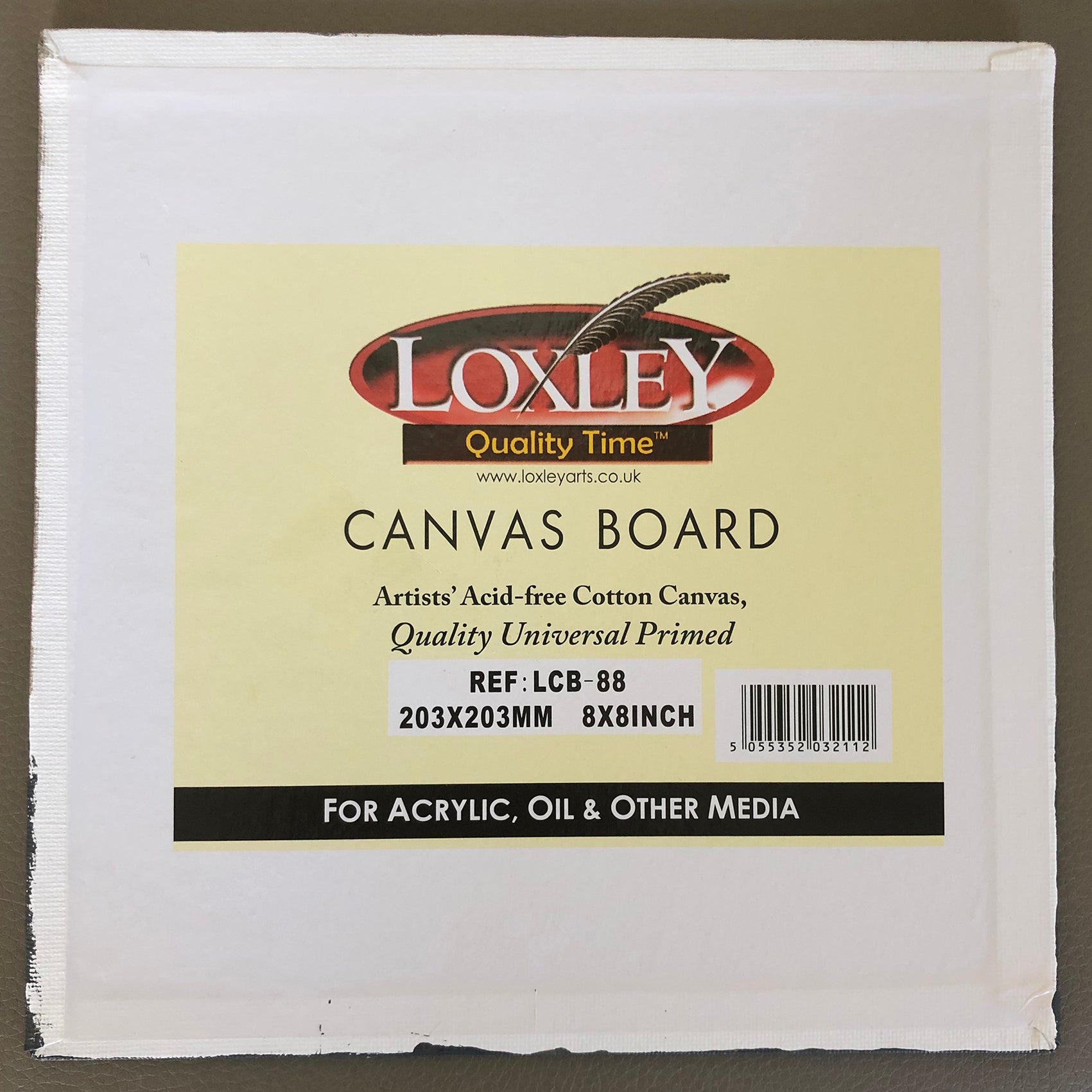 Back of original Acrylic Painting of a loo roll Covid-19